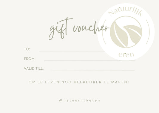 Cadeaubon - Natuurlijk eten